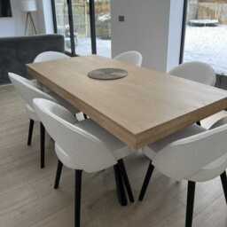 Marilyn Boucle Dining Chairs - Set of 2 - Black Oak Legs - thumbnail 3