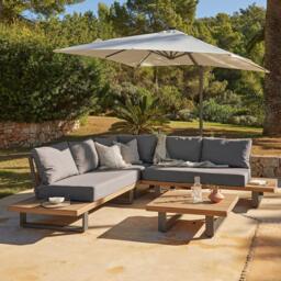 Shiva Garden Corner Sofa Set - Grey - thumbnail 5