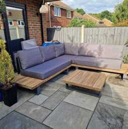 Shiva Garden Corner Sofa Set - Grey - thumbnail 6