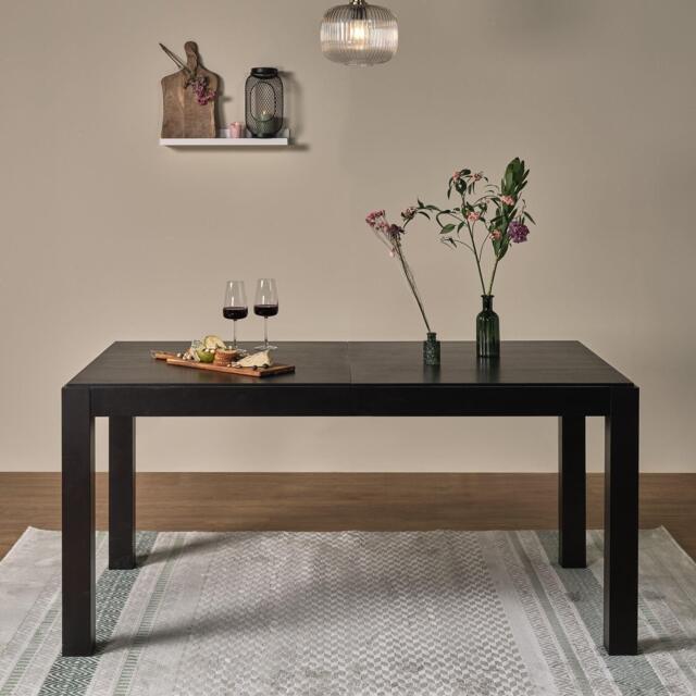 Magnus Black Wood Dining Table - Extendable - image 1