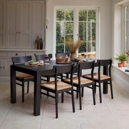 Magnus Black Wood Dining Table - Extendable - thumbnail 4