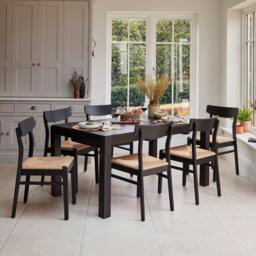 Magnus Black Wood Dining Table - Extendable - thumbnail 3