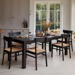 Magnus Black Wood Dining Table - Extendable - thumbnail 6