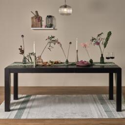 Magnus Black Wood Dining Table - Extendable - thumbnail 2