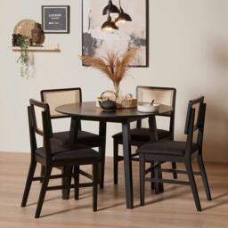 Charlie Black Dining Chairs - Set of 2 - thumbnail 2