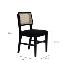 Charlie Black Dining Chairs - Set of 2 - thumbnail 6