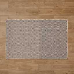Alverton Clay & Black Geometric Wool with Cotton Rug - 120 x 170cm - thumbnail 2