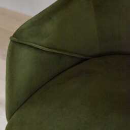 Amelia Whitewash Extendable Dining Table Set - 6 Seater - Freya Fern Green Carver Chairs - Black Legs - thumbnail 4