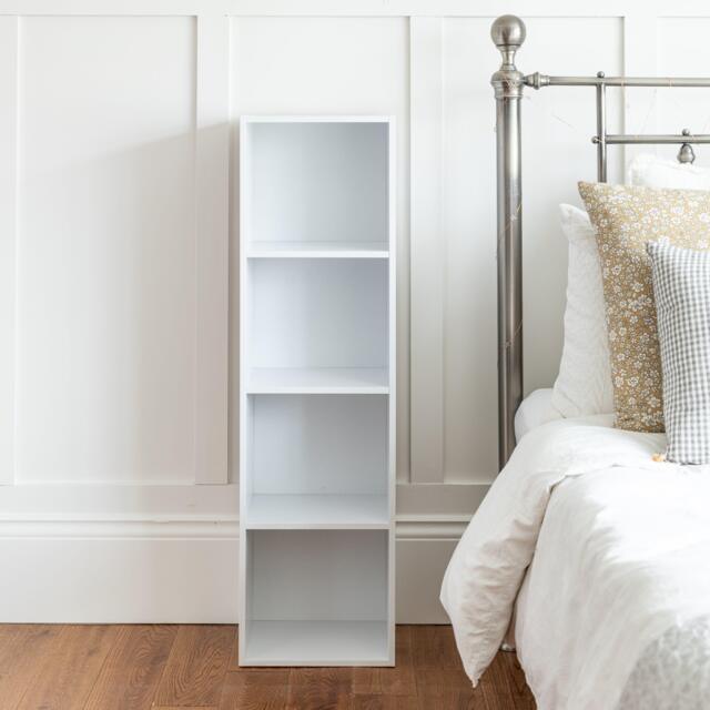 Cara 4 Tier Storage Unit - Chalk White Bookcase - image 1