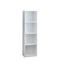 Cara 4 Tier Storage Unit - Chalk White Bookcase - thumbnail 3