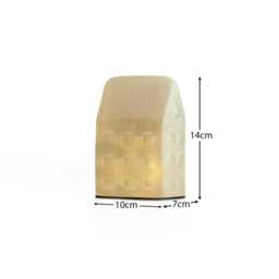 Brockley 14cm Glass LED Light Up House - Frosted - thumbnail 5