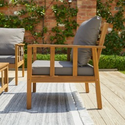 Harrelson Conversation Set Garden Cushion Covers - Pebble Grey - thumbnail 4