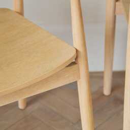 Marlon Whitewash Oak Round Dining Table Set - 6 Seater - Carter Whitewash Oak Dining Armchairs - thumbnail 6
