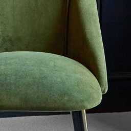 Amelia Whitewash Extendable Dining Table Set - 6 Seater - Freya Fern Green Dining Chairs - Black Legs - thumbnail 5