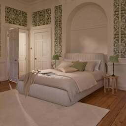 Etta Double Ottoman Bed - Ivory Pleated - thumbnail 5