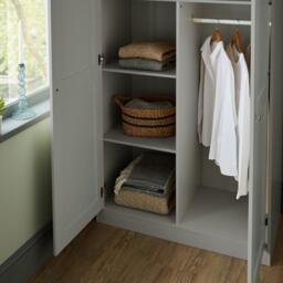 Stevie Double Wardrobe - Grey - thumbnail 4
