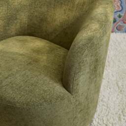 Sawyer 68cm Swivel Armchair - Moss Green - thumbnail 5