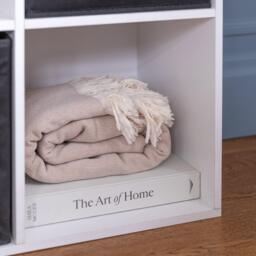 Cara Wooden 4 Cube Storage Unit - Black Baskets - thumbnail 4