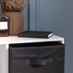 Cara Wooden 4 Cube Storage Unit - Black Baskets - thumbnail 3