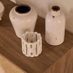 Corsino 18cm Ceramic Vase - Off White - thumbnail 2