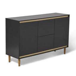 Iliana 2 Door Small Sideboard - Charcoal Grey - thumbnail 5
