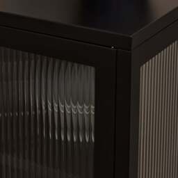 Indiana Black Metal 2 Door Sideboard - 80cm - thumbnail 5