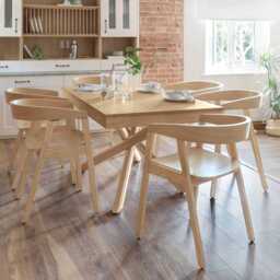 Amelia Pale Oak Extendable Dining Table Set - 6 Seater - Pale Oak Armchairs - thumbnail 1