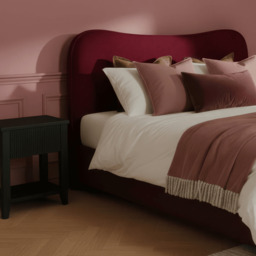 Raleigh Black 1 Drawer Bedside Table - thumbnail 6