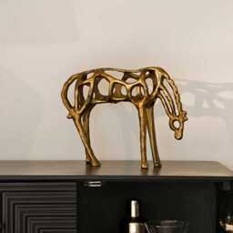 Newbury 25cm Metal Horse Ornament - Gold - thumbnail 3