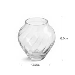 Rimini 16cm Glass Vase - Clear - thumbnail 6