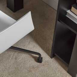 Logan Office Swivel Chair - White with Black Legs - thumbnail 5