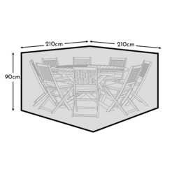 Large Round Garden Furniture Cover - Shiro & Ashby 8 Seater Sets - thumbnail 5
