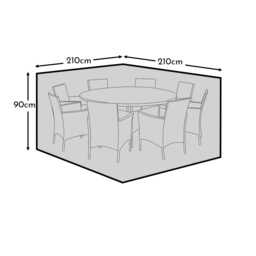 Large Round Garden Furniture Cover - Shiro & Ashby 8 Seater Sets - thumbnail 4