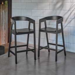 Ella Black Oak Bar Stool - thumbnail 2