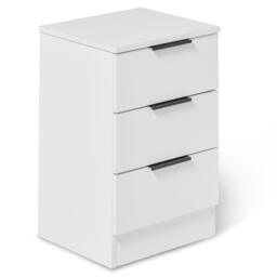 Essie 3 Drawer Bedside Table - White - thumbnail 6