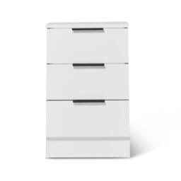 Essie 3 Drawer Bedside Table - White - thumbnail 6