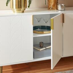 Gloria 3 Door Large Sideboard - White - thumbnail 2
