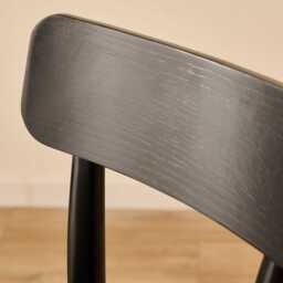 Silvester Black Bar Stool with Backrest - thumbnail 3