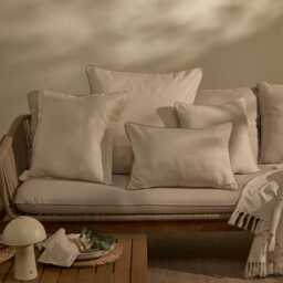 Camber 45x45cm Garden Scatter Cushion Cover - Off White with Sand Piping - thumbnail 5