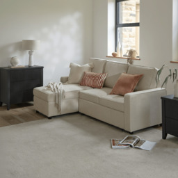 Hugo Corner Sofa Bed with Storage - White - thumbnail 4