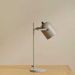 Birstall 41cm Metal Desk Lamp - Grey - thumbnail 1