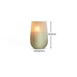 Dalen 16cm Glass Candle Holder - Frosted - thumbnail 6