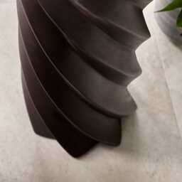 Bianca Black Concrete Side Table - thumbnail 3