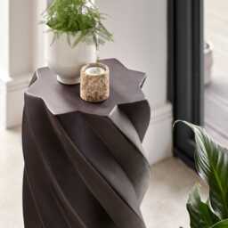 Bianca Black Concrete Side Table - thumbnail 5