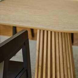 Willow Whitewash Dining Table Set - 6 Seater - Ella Black Carver Chairs - thumbnail 5
