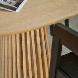 Willow Whitewash Dining Table Set - 6 Seater - Ella Black Carver Chairs - thumbnail 4