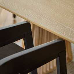 Willow Whitewash Dining Table Set - 6 Seater - Ella Black Carver Chairs - thumbnail 6