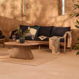 Shiro Conversation Set Garden Cushion Covers - Navy - thumbnail 4