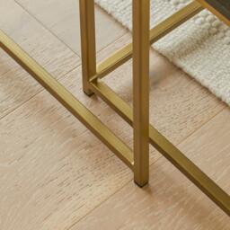 Nara Real Marble Nest of Tables - Gold Frame - thumbnail 4