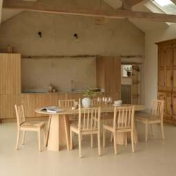 Farren Whitewash Oval Dining Table Set - 6 Seater - Tilly Woven Dining Chairs - Whitewash Oak Legs - thumbnail 2